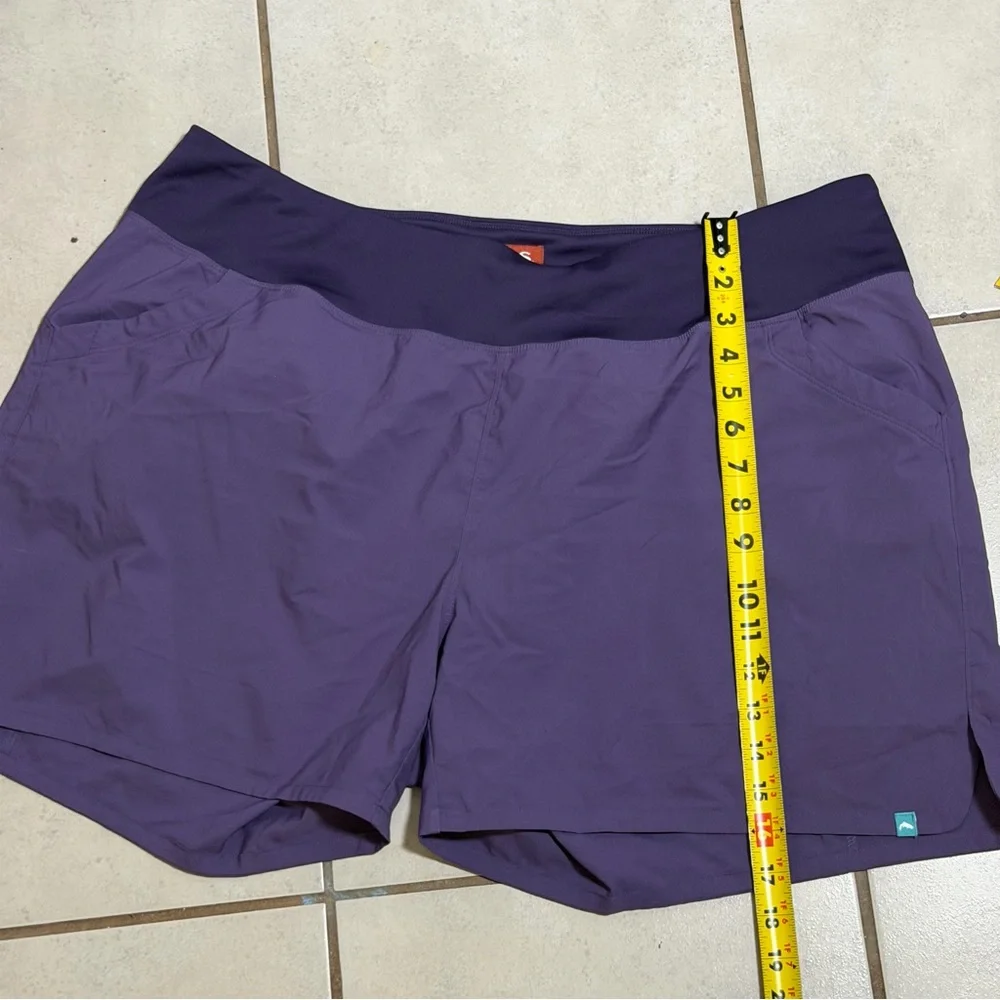 Simms Women FP Taiya Outdoors‎ Purple Athletic Shorts Elastic Waistband size XXL